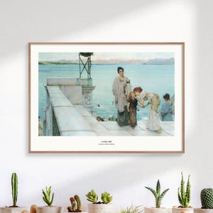 A Kiss - Sir Lawrence Alma-Tadema, Famous Art Prints, Vintage Prints, Neoclassical Painting, The Women of Amphissa, Exotic Vintage Decor