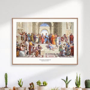The School of Athens - Raphael, Famous Art Prints, Vintage Art Prints, Renaissance Art, Fine Art Print, Philosophy Art, Minimalist Poster