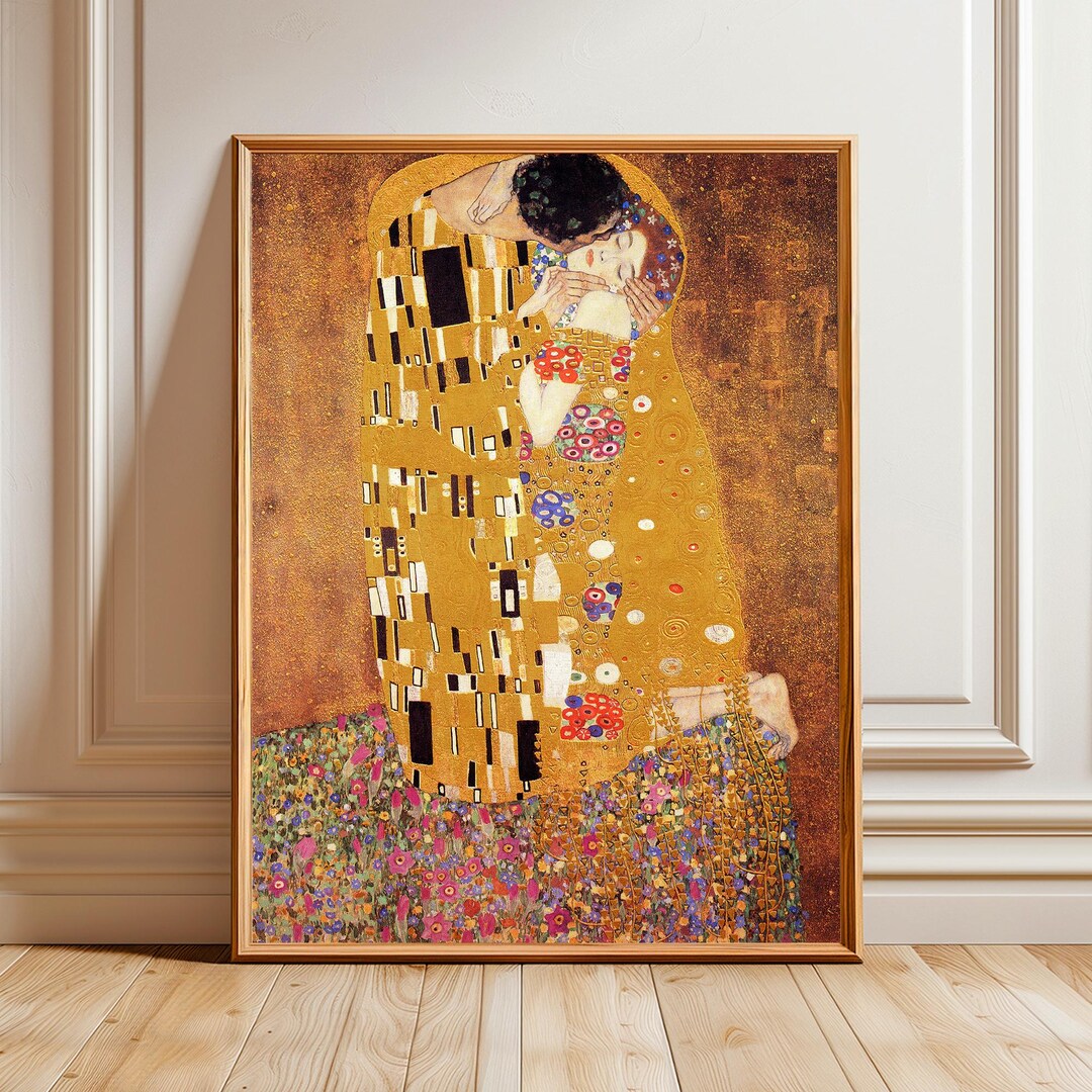 The Kiss – Gustav Klimt Art Print, Gold Art Nouveau Wall Art, Romantic ...