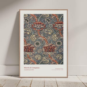 William Morris Print - Wandle Print, William Morris Poster, Vintage Textile Pattern, Botanical Wall Art, Tapestry Pattern Wall Art