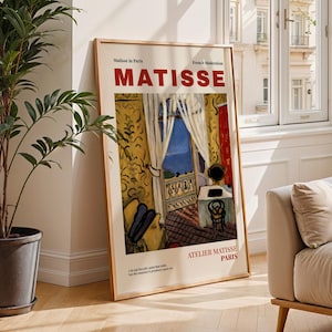 Matisse Exhibition Poster - Paris City Print, French Modernism Wall Art, Fine Art Exhibit Poster, Vintage Exhibition Decor