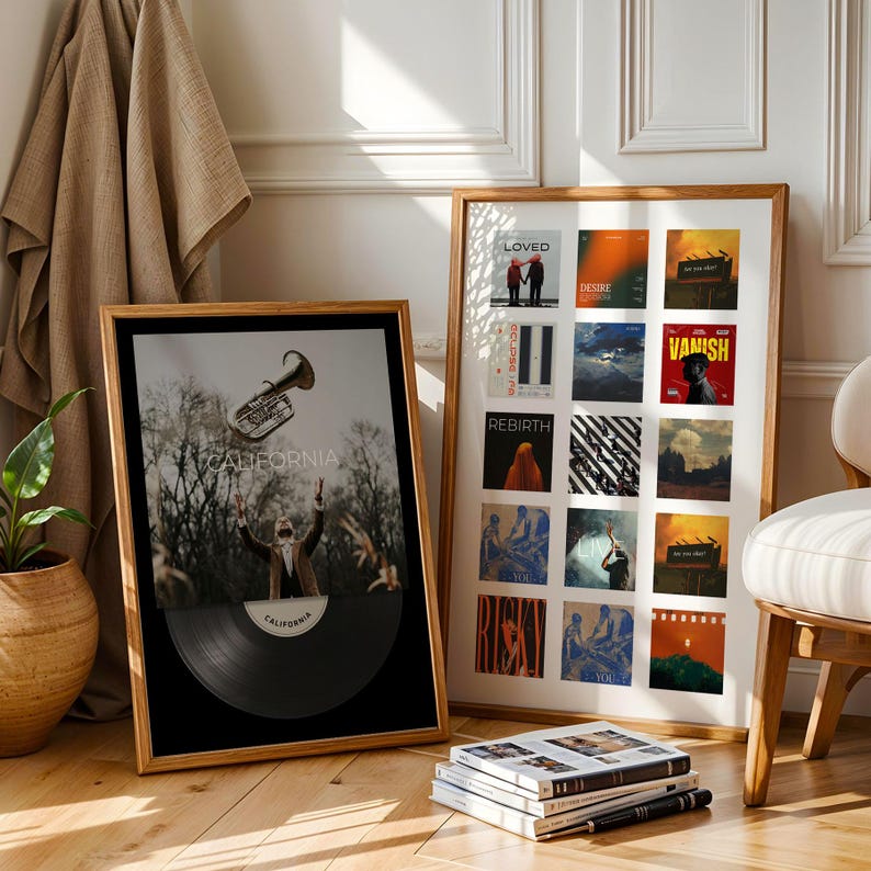 Custom Album Cover Collage Print – 15 Album Cover Grid Layout ...
