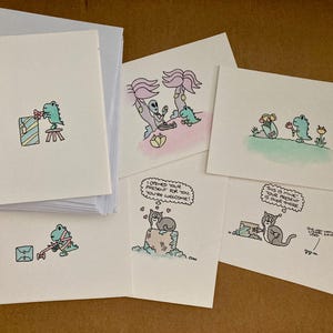 Hand-painted greeting cards