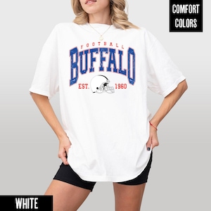 Vintage Buffalo Football Shirt/Sweatshirt |Comfort Colors Adult/Youth T-Shirt/Crewneck |Game Day Fall Outfit |Retro Unisex Football Tee