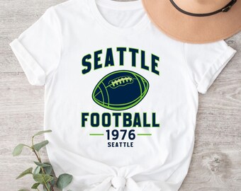 Camiseta de fútbol de Seattle, suéter deportivo retro, camiseta de colores cómodos para el día del partido