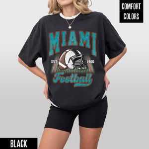 Vintage Miami Football Shirt/Sweatshirt |Comfort Colors Adult/Youth T-Shirt/Crewneck |Game Day Fall Outfit |Retro Unisex Football Tee