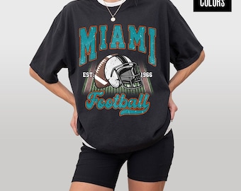 Vintage Miami Football Comfort Colors Shirt: Retro Game Day Tee