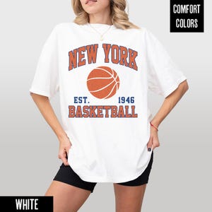 Comfort Colors New York Basketball Comfort Colors Shirt/Sweatshirt | Adult/Youth T-Shirt/Crewneck |Game Day Fall Outfit