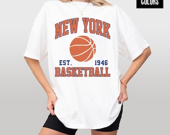 Comfort Colors New York Basketball Shirt: Vintage Game Day Tee