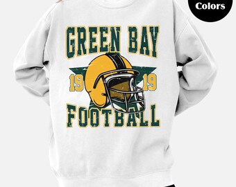 Vintage Green Bay Football Sweatshirt: Comfort Colors Retro Tee