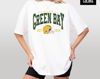 Vintage Green Bay Football Shirt: Comfort Colors Retro Game Day Tee