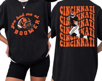 Vintage Cincinnati Football Comfort Colors Shirt: Retro Game Day Tee