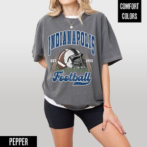Vintage Indianapolis Football Shirt/Sweatshirt |Comfort Colors Adult/Youth T-Shirt/Crewneck |Game Day Fall Outfit |Retro Unisex Football Tee