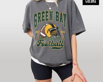 Vintage Green Bay Football Sweatshirt: Comfort Colors Retro Tee