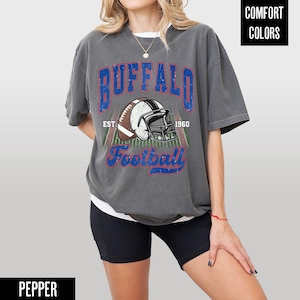 Vintage Buffalo Football Shirt/Sweatshirt |Comfort Colors Adult/Youth T-Shirt/Crewneck |Game Day Fall Outfit |Retro Unisex Football Tee