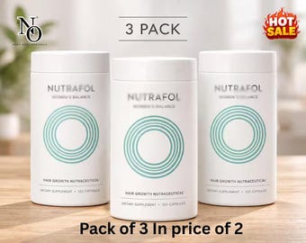 Pack of 3 Nutrafol Women's Balance Supplement - 120Capsules Each-Hair Growth Support Kit