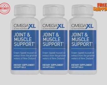 Lot of 3 Omega XL 300, softgel Green-Lipped Mussel Oil