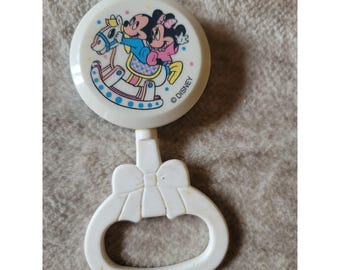 Vintage Disney rammelaar Mickey en Minnie Mouse