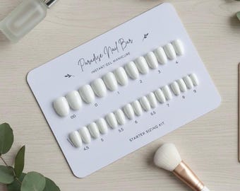 Almond Press On Nail Sizing Kit