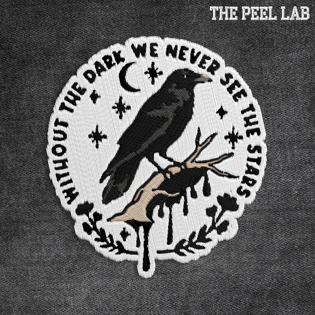 Without the Dark We Never See the Stars Patch, Halloween Crow Lover ...