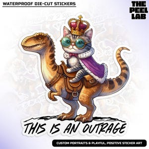 This Is An Outrage Sticker, Dungeon Crawler Carl Inspired, Bookish Reader Lover Waterproof Vinyl Water Bottle Sticker for Tumbler, Kindle