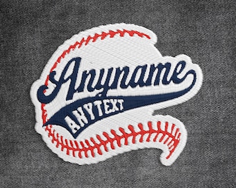 Custom Baseball Sports Mom Name, Personalized Baseball Softball Name Embroidery Patches Embroidered Patches Applique for Clothe Hat Backpack