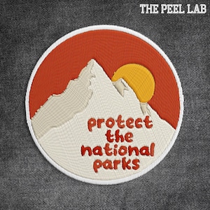 Protect the National Parks Patch, Camping Hiking Mountain Outside Adventure Nature Embroidered Patches Applique for Clothes Backpacks Jeans
