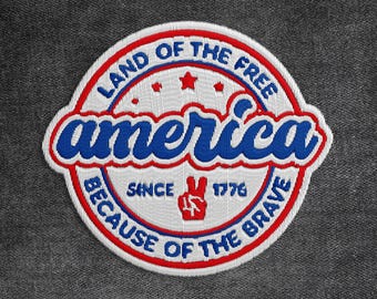 Memorial Day 4th Of July Patch, American Patriotic Independence Day Embroidered Patches Applique for Clothes Hats Backpacks Jean