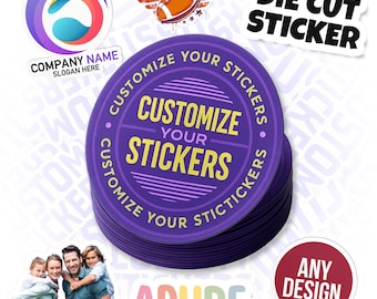 Custom Sticker | Die Cut Waterproof Decal | Your Logo, Design or Photo | Personalized Vinyl Sticker for Laptop, Bottle, Helmet