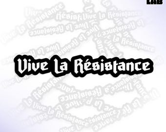 Vive La Resistance Sticker, Protest Political Liberal Resistance Feminist Human Rights Waterproof Vinyl Water Bottle, Laptop Sticker