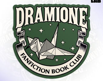 Dramione Book Club Sticker, Kindle Bookish Romance Fantasy Readers Book Lover Waterproof Vinyl Water Bottle Sticker