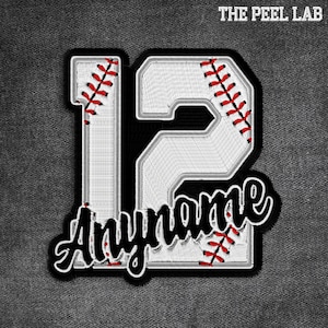 Personalized Baseball Name Patch Custom Name Baseball Softball Sport Number Player Embroidered Patches Applique for Clothes Hat Backpack