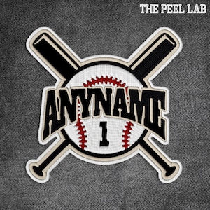 Personalized Custom Name Baseball Patch Sports Name Softball Player Team Numbers Embroidered Patches Applique for Clothes Hat Backpack