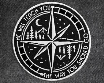 God Guides Christian Patch, Religious Bible Verse Catholic Embroidered Patches Applique for Clothes Hats Backpacks Jeans