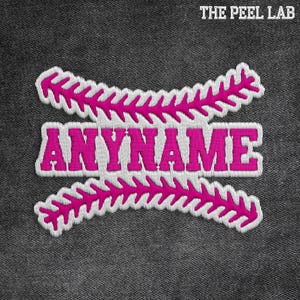 Custom Baseball Name Patch Personalized Baseball Sports Patches Softballs Embroidered Patches Applique for Clothes Hat Backpack Jean
