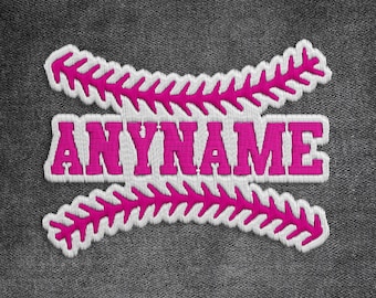 Custom Baseball Name Patch Personalized Baseball Sports Patches Softballs Embroidered Patches Applique for Clothes Hat Backpack Jean