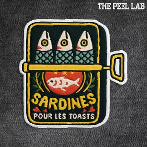 Sardines Queen Patch, Tinned Fish Lover Sardine Fishing Fisherman Dad Patch Embroidered Patches Applique for Clothes Hats Backpacks Jean