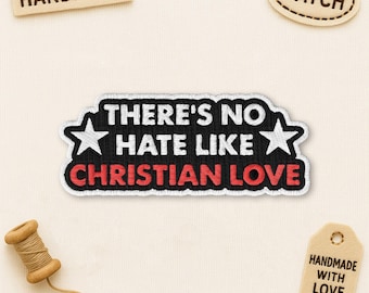 Écusson pour pare-chocs Christian Love, égalité de justice sociale, écussons brodés appliqués pour vêtements, sacs, vestes, chapeaux