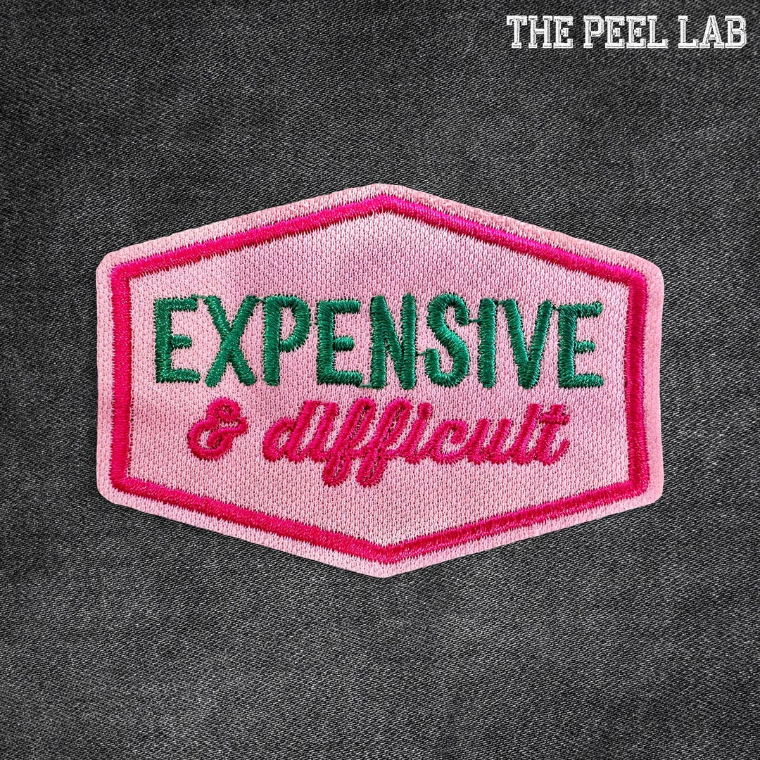 Expensive and Difficult Patch, Funny Girl Trucker Hat Patch Embroidered ...