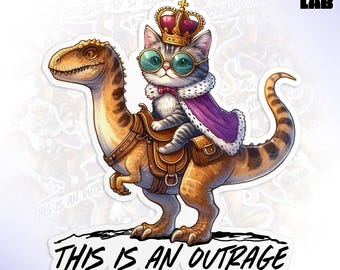 This Is An Outrage Sticker, Dungeon Crawler Carl Inspired, Bookish Reader Lover Waterproof Vinyl Sticker for Water Bottle, Laptop, Gifts