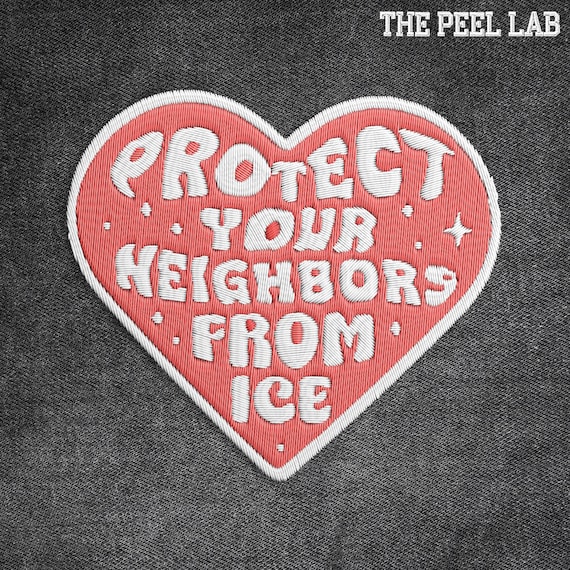 Protect Your Neighbors From ICE Political Patch, Anti Capitalism Leftist Patch Embroidered Patches Applique for Clothes Hats Backpacks Jeans