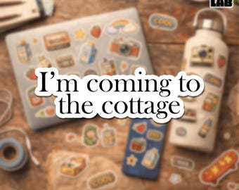 I’m Coming to the Cottage Sticker, Hollander&Rosanov, Gay Hockey Meme Vinyl Stickers, LGBT Hockey Romance Fandom Decal for Kindle Laptop