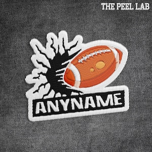 Custom Football Sports Name Patch, Personalized Ball Player Embroidery Patches Embroidered Patches Applique for Clothe Hat Backpack