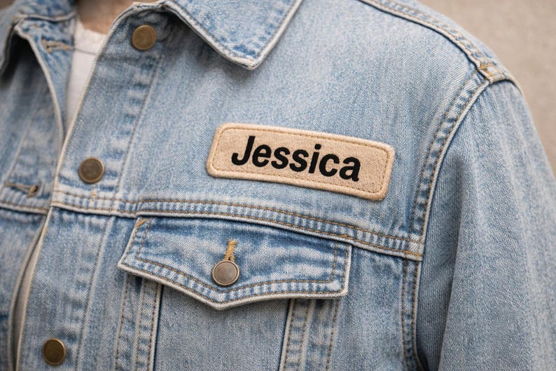 Custom Embroidered Name Patch Tag – Custom Embroidered Text Tag With ...