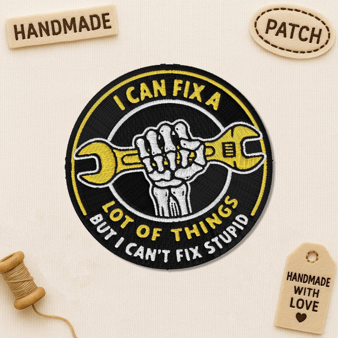 I Can Fix A Lot of Things Patch, Funny Mechanic Skeleton Sarcastic ...