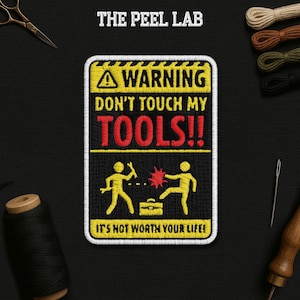 Don&#39;t Touch My Tools Patch, Men Blue Collar Welding Ironworker Lineman Electrician Patches Applique for Clothes Hats Backpacks Jeans