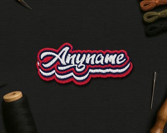Custom Retro Name Patch, Personalized Vintage Colorful Men Women Name Embroidered Patches Applique for Clothes Hat Backpack