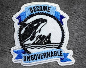 Become Ungovernable Patch Leftist Sink The Rich Liberal Political Patches Embroidered Patches Applique for Clothes Hats Backpacks Jeans