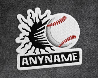 Custom Baseball Sports Mom Name, Personalized Baseball Softball Name Embroidery Patches Embroidered Patches Applique for Clothe Hat Backpack