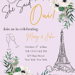 She Said Oui - Bridal Shower Invitation